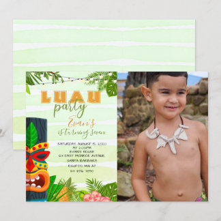 Einladung Luau zum Geburtstag mit Foto