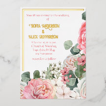 Einladung mit Aquarellfarben-Blume