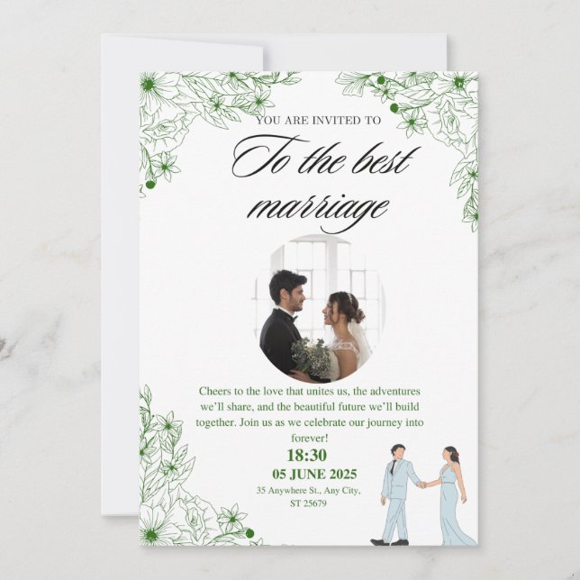 Einladung mit großartigem Design (Vorderseite)