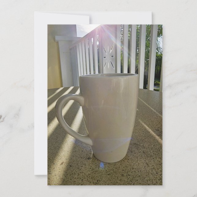 Einladung mit Kaffeetasse (Vorderseite)