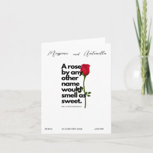 EINLADUNG MIT POESIE VON WILLIAM SHAKESPEARE