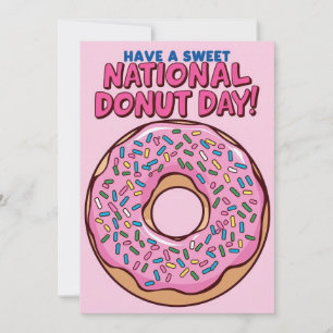 Einladung Nationaler Donut-Tag Karte