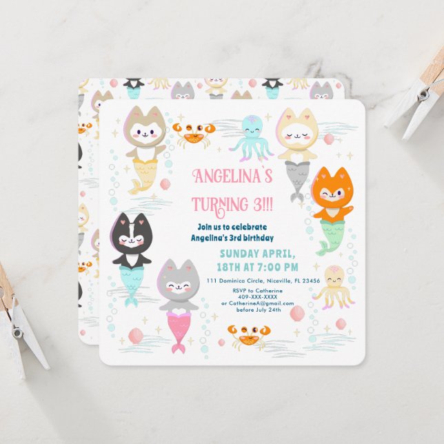 Einladung Nautic Thema Geburtstag. (Vorderseite/Rückseite Beispiel)