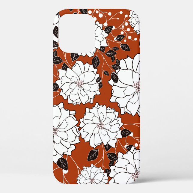 Einladung oder Hochzeitskarte mit abstraktem Blume Case-Mate iPhone Hülle (Rückseite)