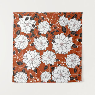 Einladung oder Hochzeitskarte mit abstraktem Blume Wandteppich