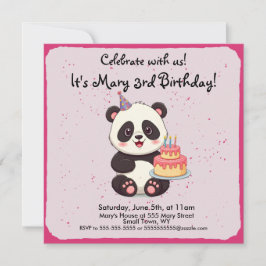 Einladung Panda Birthday