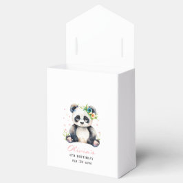 Einladung Panda zum Geburtstag, Panda Girl Geburts Geschenkschachtel