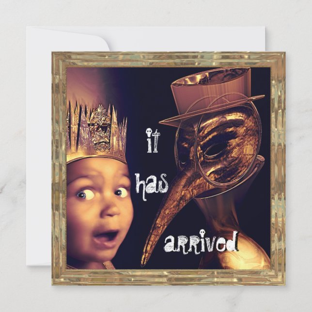 Einladung Pest-Doktor-Halloween-Party (Vorderseite)