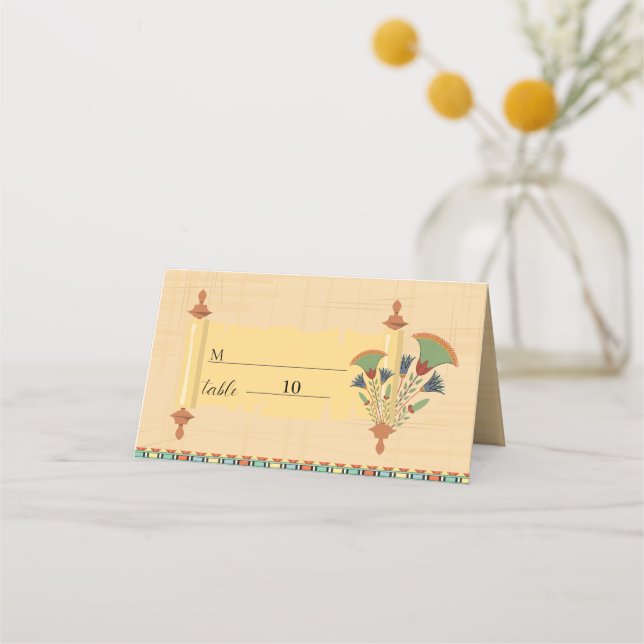 Einladung Pharaonisches Erbe auf Papyrus Hochzeit (Vorderseite)