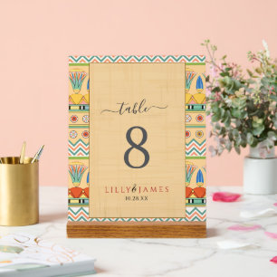 Einladung Pharaonisches Erbe auf Papyrus Hochzeit Acrylschild