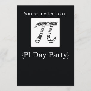 Einladung Pi Day Party Black