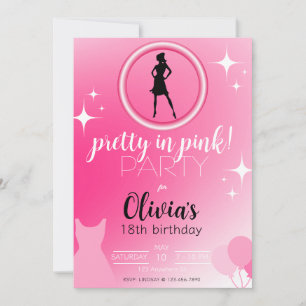 Einladung Pink Doll / Bachelorette Einladung
