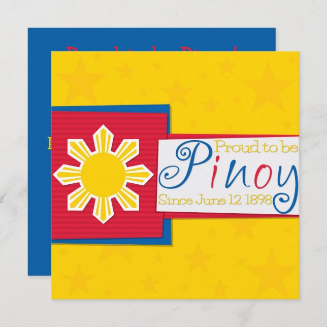 Einladung Pinoy Philippine Independence Day (Vorne/Hinten)