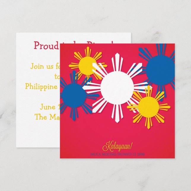 Einladung Pinoy Philippine Independence Day (Vorne/Hinten)