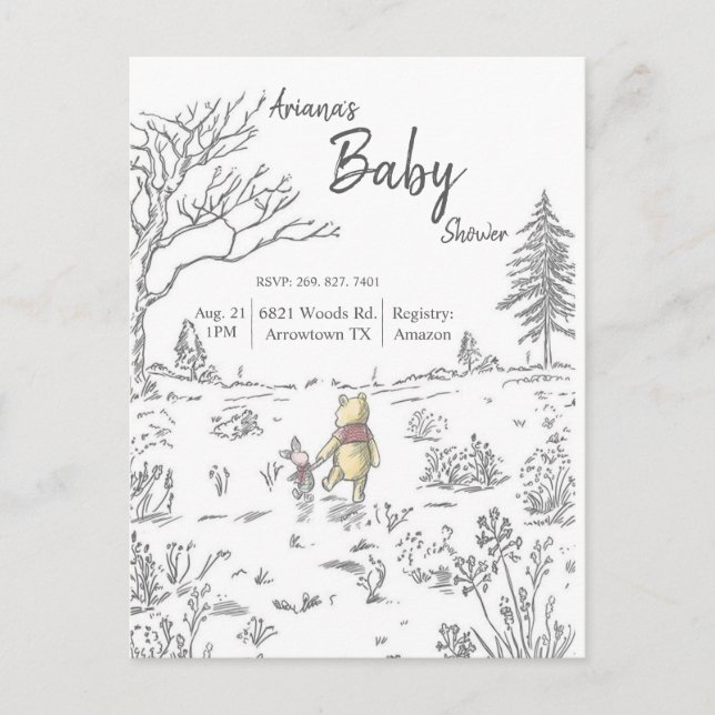 Einladung Postkarte (Vorderseite)