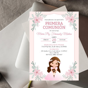 Einladung Primera Comunion Girl First Communation