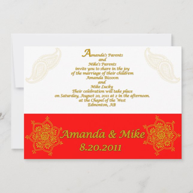 Einladung: Probe 1 Einladung (Vorderseite)