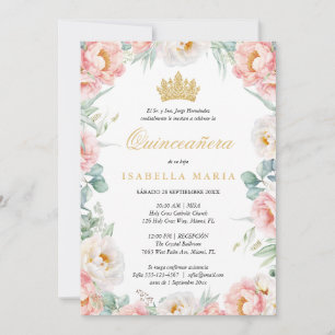 Einladung Quinceañera Pink Para Editar Español