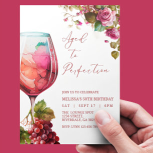 Einladung 'Reif zur Perfektion', Wein-Geburtstag