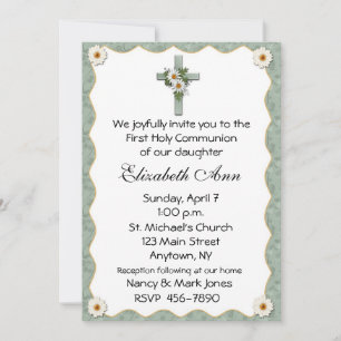 Einladung religiöser Cross Daisies