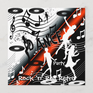 Einladung Rock 'n' Roll Retro Tanzparty