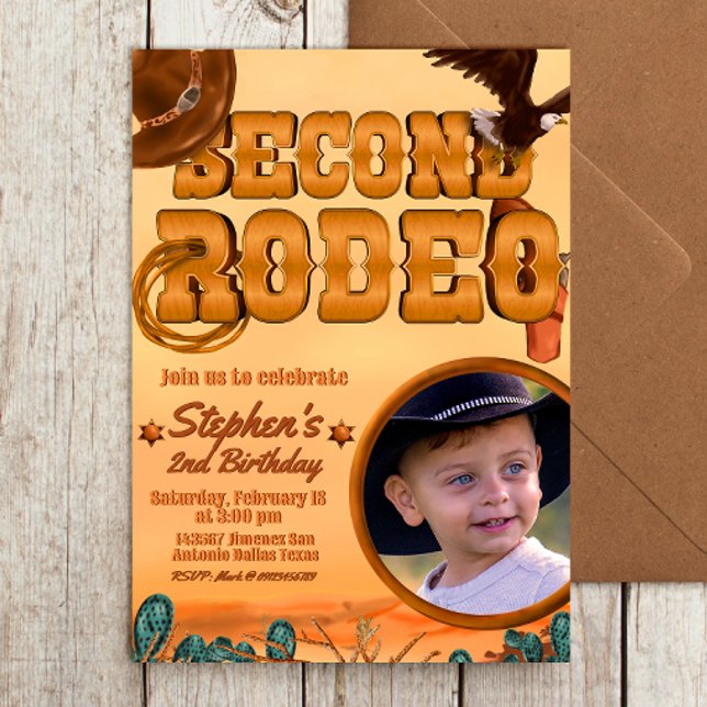 Einladung Rodeo Birthday mit Bild (Von Creator hochgeladen)