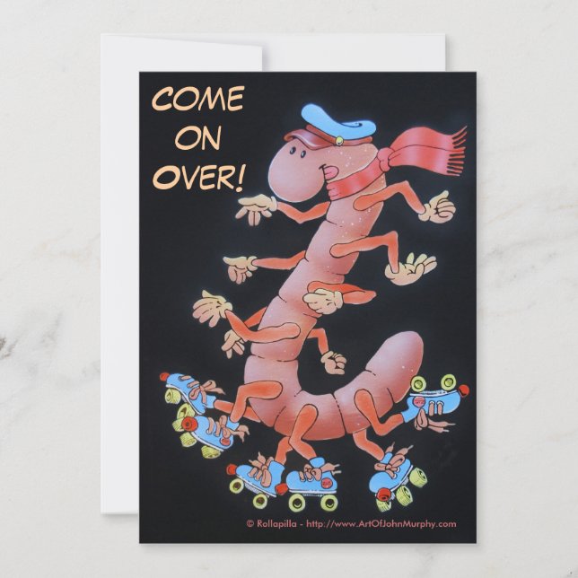 Einladung - Rollapilla für Kinder (Vorderseite)