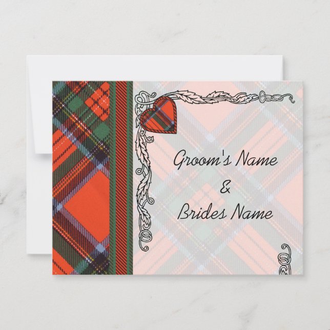 Einladung Royal Stewart zur Hochzeitsankündigung (Vorderseite)