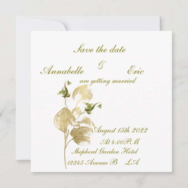 Einladung Save the Date (Vorderseite)