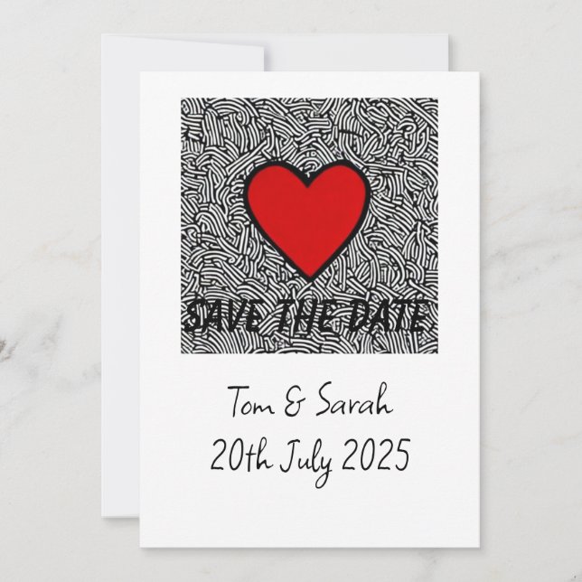 Einladung Save the Date Liebe Hochzeit (Vorderseite)