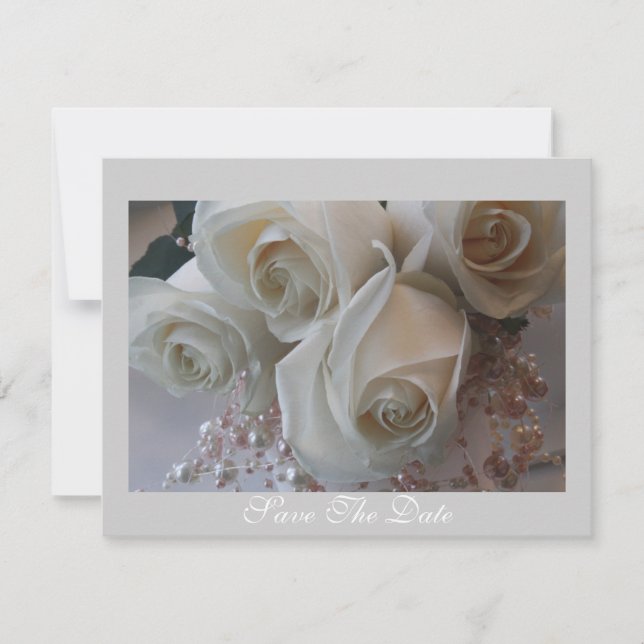 Einladung Save the Date Rose (Vorderseite)
