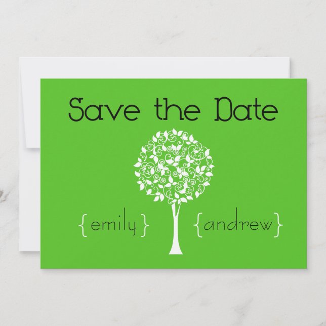 Einladung Save the Date Tree (Vorderseite)
