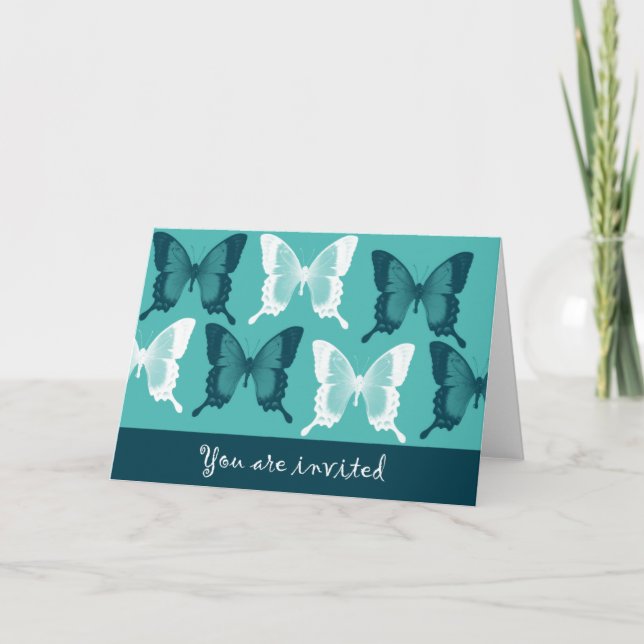 Einladung - Schmetterlinge (Vorderseite)