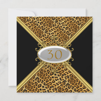 Einladung Schwarze Leopard Haut Geburtstag Jubiläu