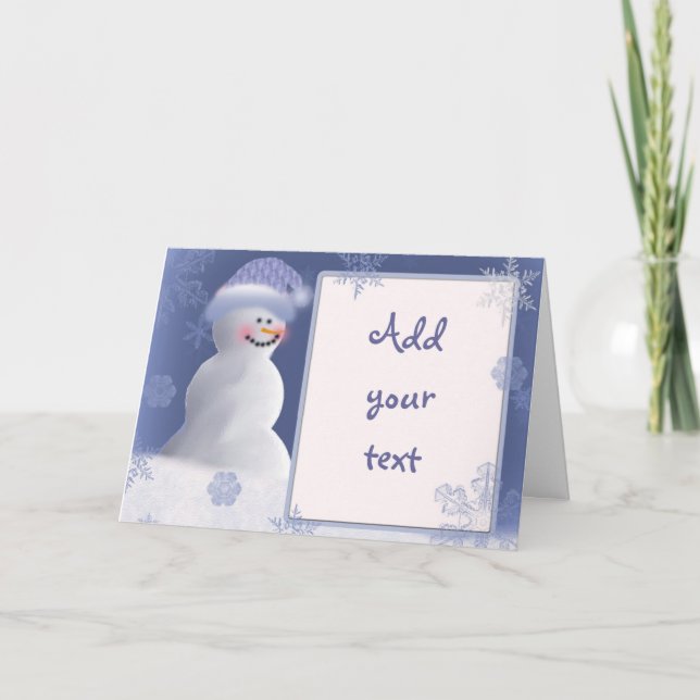 Einladung Snowman / Grußkarte (Vorderseite)