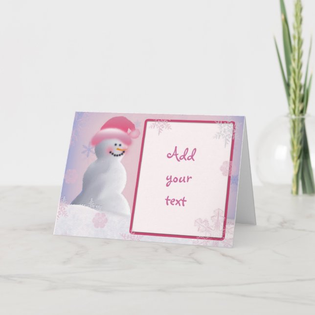 Einladung Snowman / Grußkarte (Vorderseite)