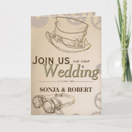 Einladung - Steampunk with Hat and Googles