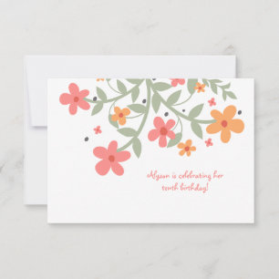 Einladung süße Blume