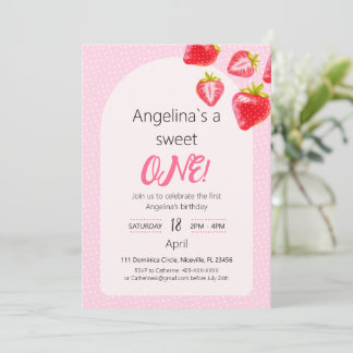 Einladung süße Erdbeere