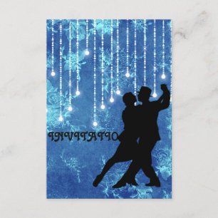 Einladung Tango Flamenco Latin Dance Blue
