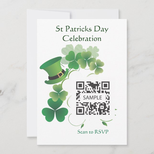 Einladung Template St Patricks Tag (Vorderseite)