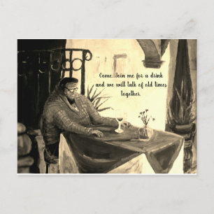 Einladung, über alte Zeiten zu sprechen Postkarte