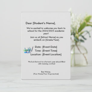 Einladung und Schreibwaren