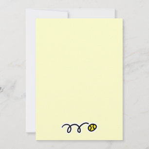 Einladung und Schreibwaren mit Tennisball-Design