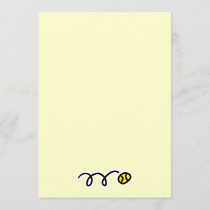 Einladung und Schreibwaren mit Tennisball-Design