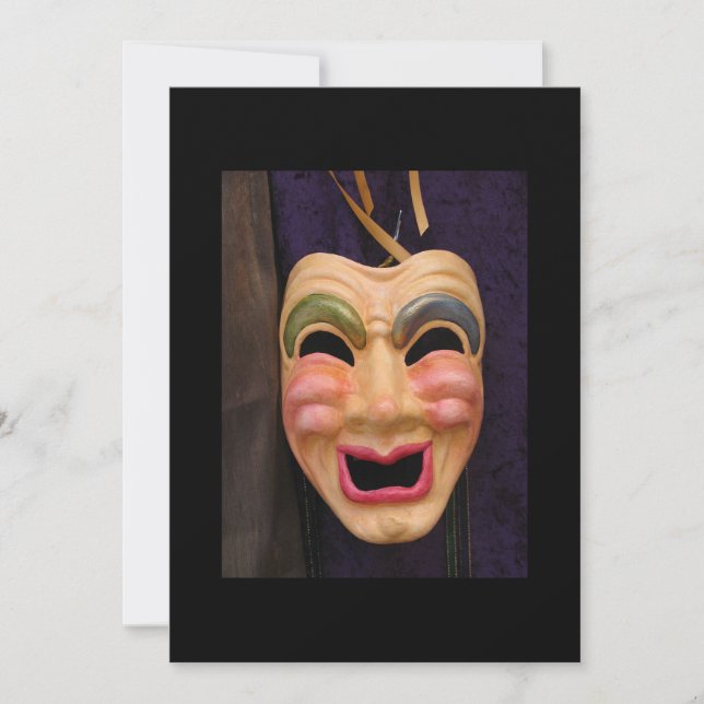 Einladung venezianischer Masken (Vorderseite)