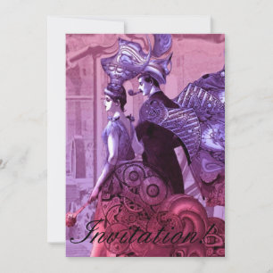 EINLADUNG Vintager ENGAGEMENT-PARTEIEN - ZWEI BILD