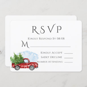 Einladung Vintager Red Truck Wedding RSVP