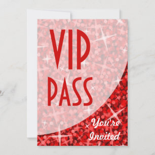 Einladung "VIP Pass" der Glitz Roten Kurve