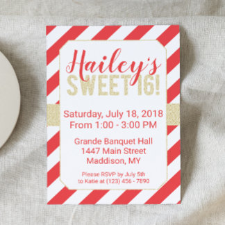 Einladung von 16 . Geburtstag zum Geburtstag